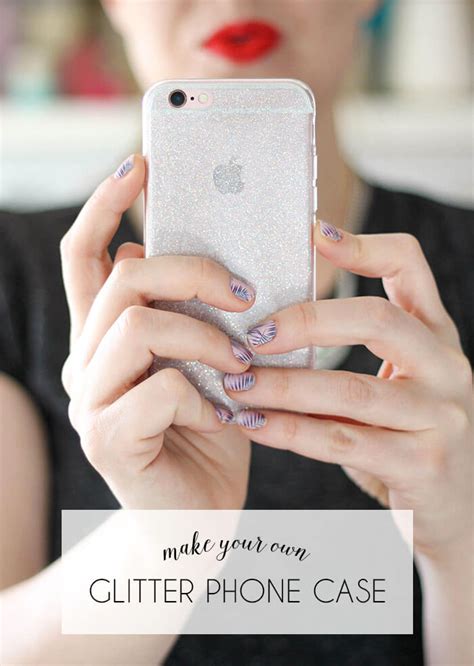 Super Simple DIY Glitter Phone Cases - Persia Lou