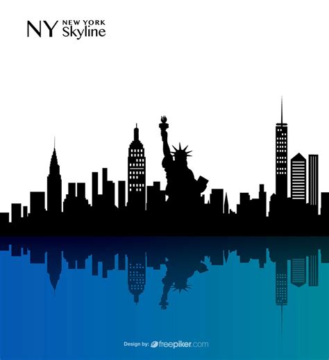 Freepiker | new york skyline vector