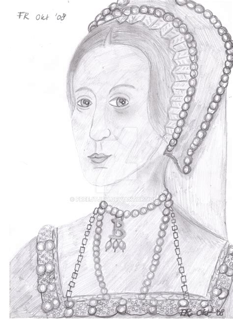 Anne Boleyn Portrait Drawing By Freejtjuh On Deviantart