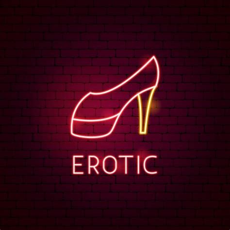 Sex Shop Neon Label Set Royalty Free Vector Image