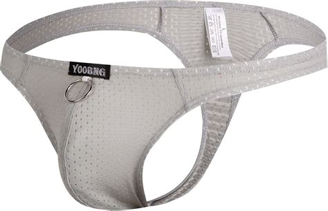 YOOBNG Herren Sexy G String Atmungsaktive Loch Unterwäsche Bikini Low