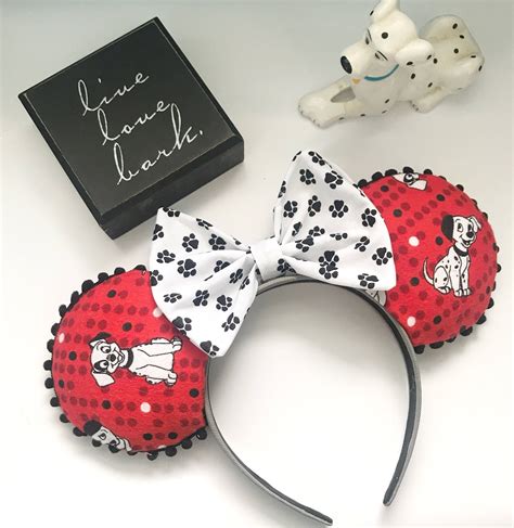 101 Dalmation Disney Inspired Mickey Ears Etsy Disney Ears Headband