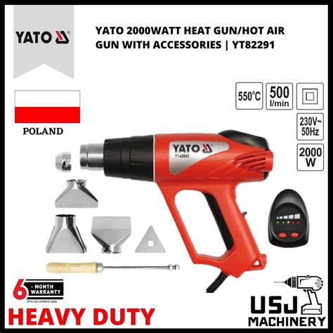 YATO 2000Watt Heat Gun Hot Air Gun With Accessories YT82291 6 Months Warranty Furniture
