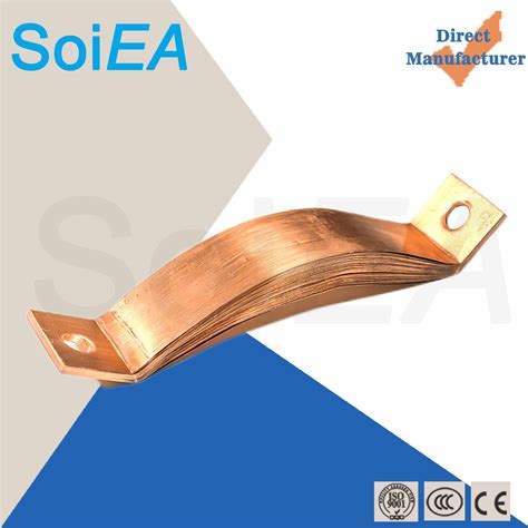 High Current Copper Laminated Flexible Shunts Copper Foil Busbar Used