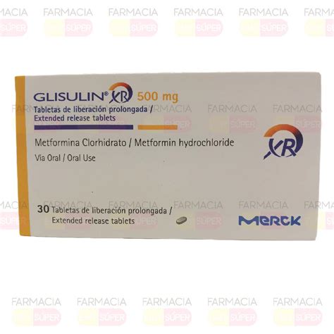 Glisulin Xr 500 Mg 30 Tb Farmacia Emy