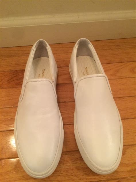 Common Projects Common Projects White Leather Slip On Grailed