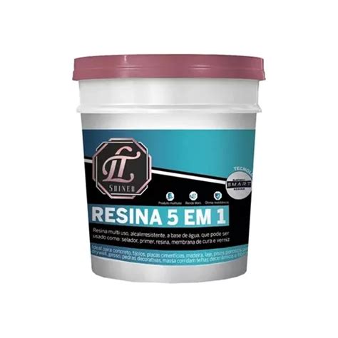 Resina 5 Em 1 Multiuso Base D água Incolor Lt Shiner 900ml Frete grátis