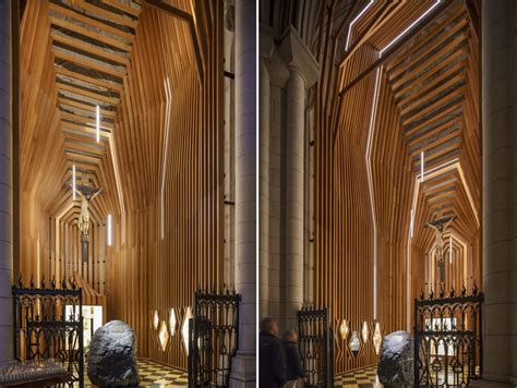 Grupo Gubia Materializa La Envolvente De Madera De La Nueva Capilla A