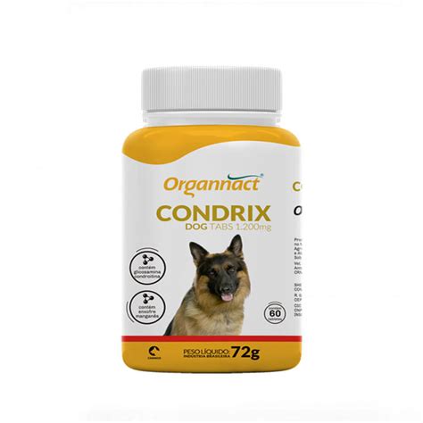 Suplemento Alimentar Condrix Dog 60Tabs para Cães Organnact 1200mg