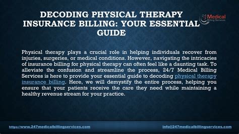 Ppt Decoding Physical Therapy Insurance Billing Your Essential Guide