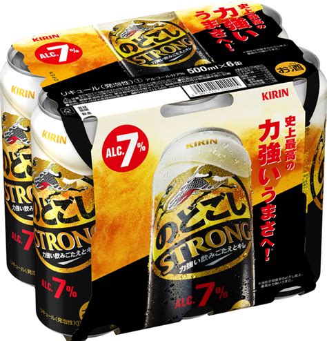 キリン のどごし Strong 500ml缶 6缶パック｜酒類・飲料・加工食品・アルコールの卸・販売【株式会社 岡村】