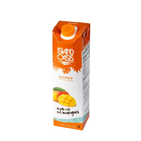 Island Oasis Mango Fruit Puree Beverage Mix 12 X 1 Ltr