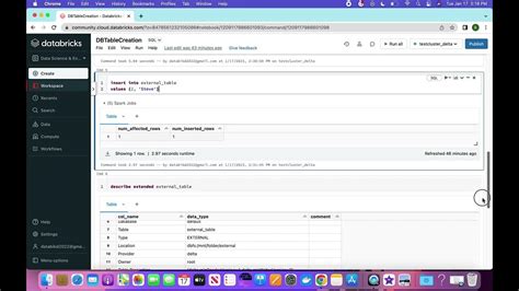 Databricks Managed Table Command External Table Command Youtube