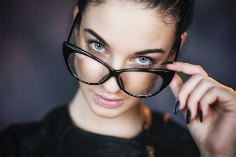 Face Black Women Model Portrait Women With Glasses Sunglasses