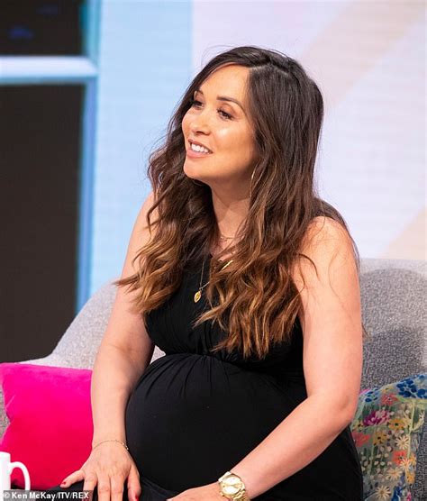 Myleene Klass 41 Poses NAKED To Display Her Huge Baby Bump Daily Mail Online