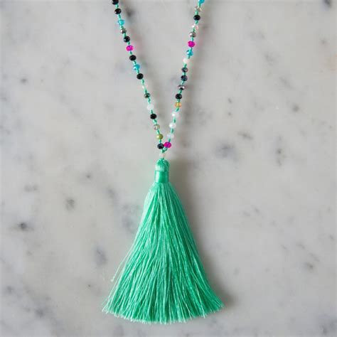 The Gilded Cabinet Tassel Necklaces Neon The Gilded Cabinet