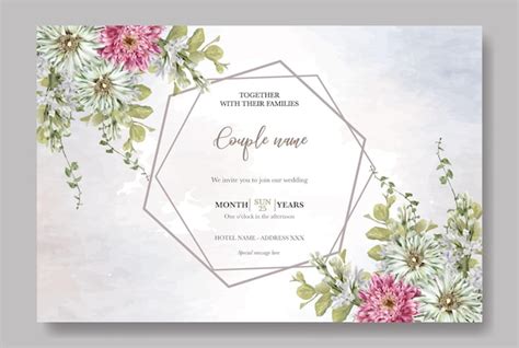 Plantilla De Invitaci N Floral De Despedida De Soltera Vector Premium