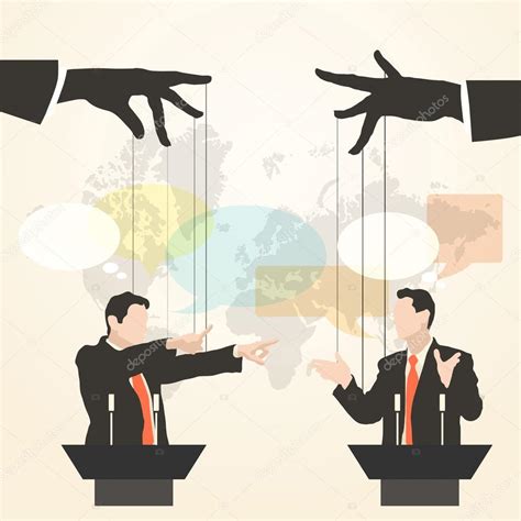 Debate Of Two Speakers Stock Vector MarynaBolsunova 73304939