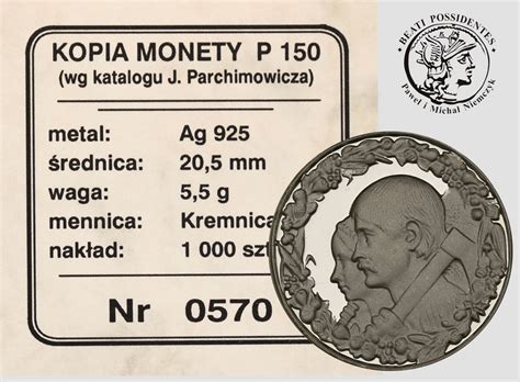 Kopia Monety Pr Bnej Z Otych Srebro St L Archiwum Niemczyk Pl