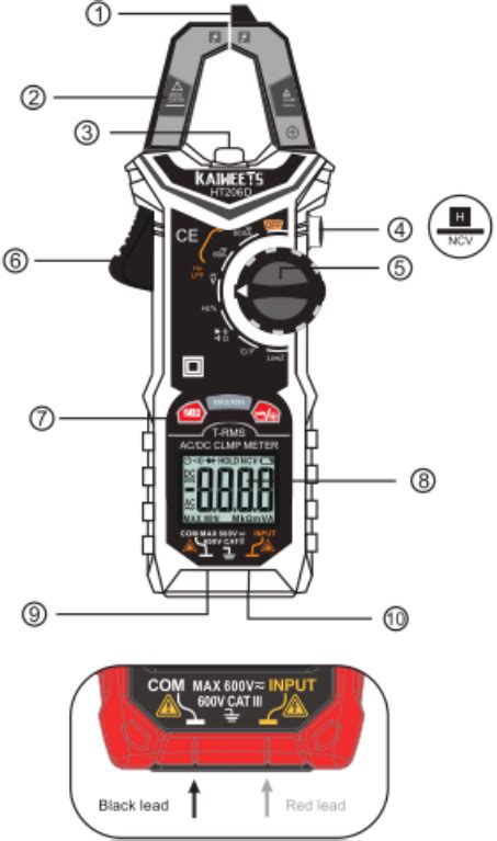 Kaiweets Ht D True Rms Digital Clamp Meter Manual Manualslib