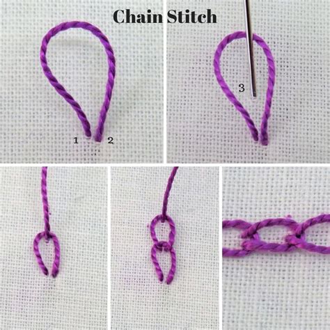 Tutorials Stitchdoodles Chain Stitch Embroidery Sewing Embroidery