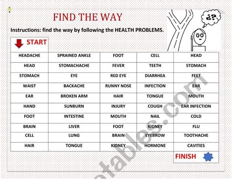 Find The Way Esl Worksheet By By Angel