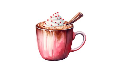 Watercolor Hot Chocolate Clipart Graphic By Watercolorbykr Creative