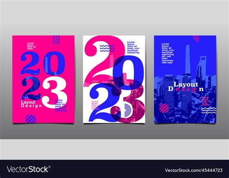 Annual Report Template Layout Design Vector Image