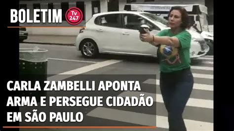 Carla Zambelli Aponta Arma E Persegue Cidad O Em S O Paulo Youtube