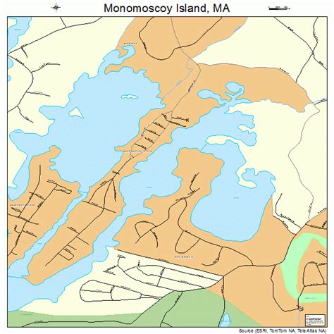 Monomoscoy Island Massachusetts Street Map 2541960