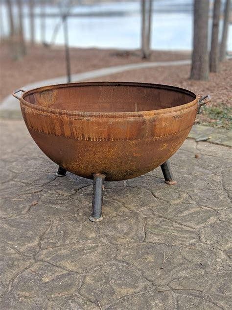 41 Hemisphere Deep Fire Pit Heavy Duty Evergreen Patio