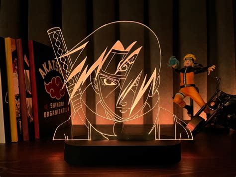 Naruto Itachi Uchiha D Night Light Led Anime Lamp Rgb Remote Etsy