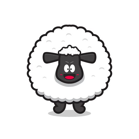 Cute Happy Sheep Mascot Character 17749213 Vector Art At Vecteezy