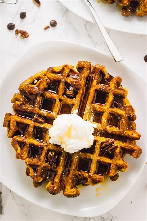 Vegan Pumpkin Waffles Jessica In The Kitchen