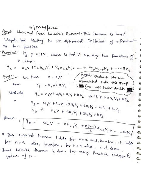 State And Prove Leibnizs Theorem Pdf