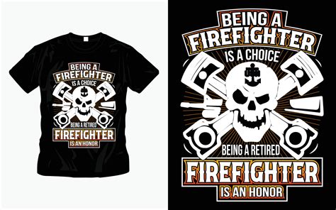 Firefighter T-shirt Design 7986243 Vector Art at Vecteezy