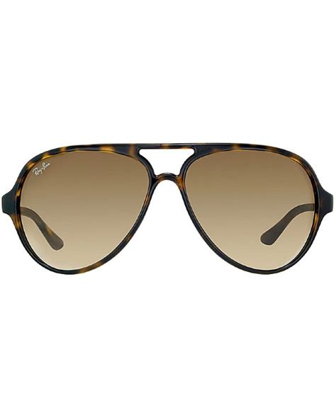 Ray Ban Rb 4125 71051 Light Havana Aviator Plastic Sunglasses In Brown Lyst