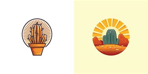 Desert Cactus Logo Vector Art Icons And Graphics For Free Download