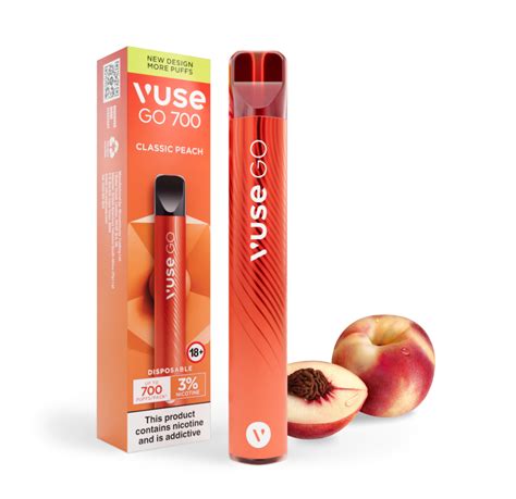 Vuse Go Classic Peach Disposable Vape Up To 700 Puffs Vuse