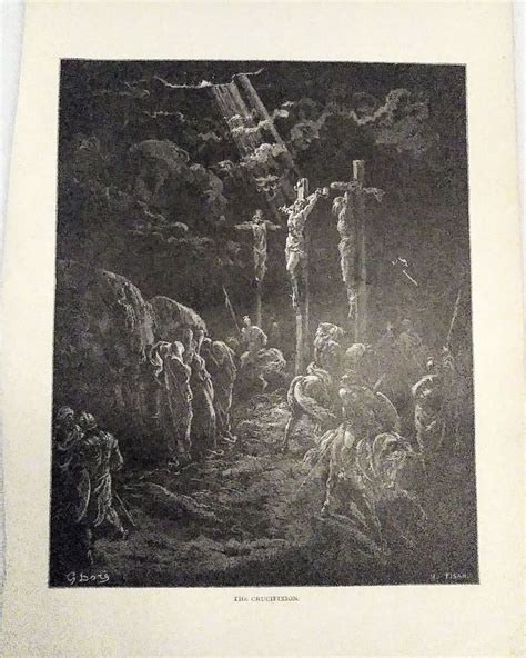 Antique 1883 Gustave Dore Etchings The Crucifixion Of Christ Gustave Dore Antiques Etching