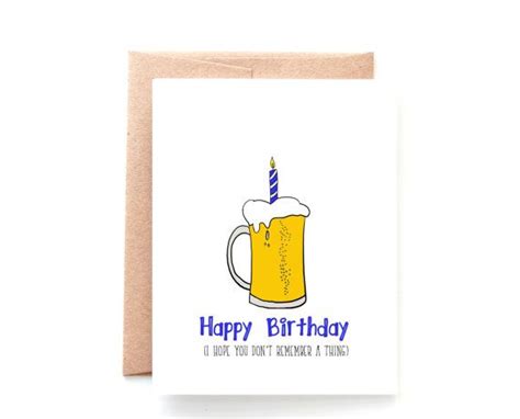 St Birthday Card Funny Birthday Card Beer Birthday Card Funny