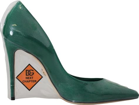 Dolce And Gabbana Emerald Elegance Leather Heels Womens Pumps Shopstyle
