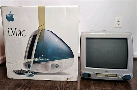 1998 Apple Imac G3 Teal Vintage Apple Imac Computer W Og Box Powers