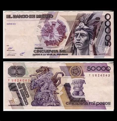 Billete 50 000 Pesos México Cuauhtémoc Excelente Condición Meses sin