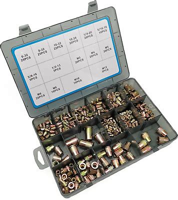 Pcs Rivet Nuts Assortment Kit Sae And Metric Rivnuts Kit Nutsert