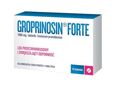 Groprinosin Forte 1000 mg 10 tabletek Na odporność ZDROWIE Twoja