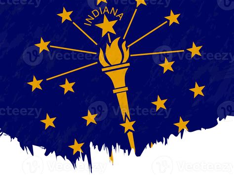 Grunge Style Flag Of Indiana 42541604 Png