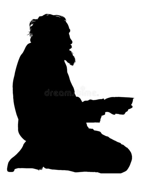 Homeless Man Silhouette Stock Illustrations – 260 Homeless Man ...