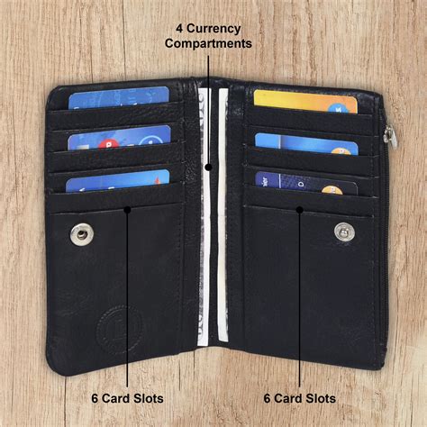 Leatherboss Genuine Leather Slim Compact Clutch Debit Credit Slim Card