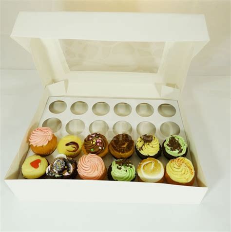 24 Window Cupcake Box 450pc X 25 Units 12 24 Cupcakes Box